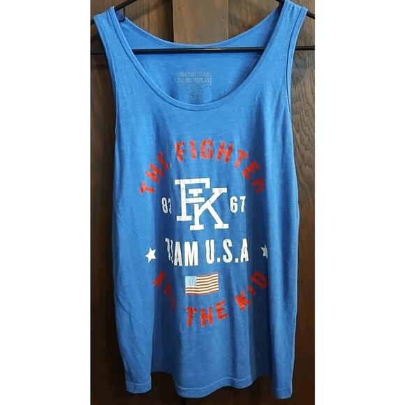 FIGHTER & THE KID T SHIRT Podcast Team USA Tank Top Mens Small MMA 4th Of July - Picture 1 of 6